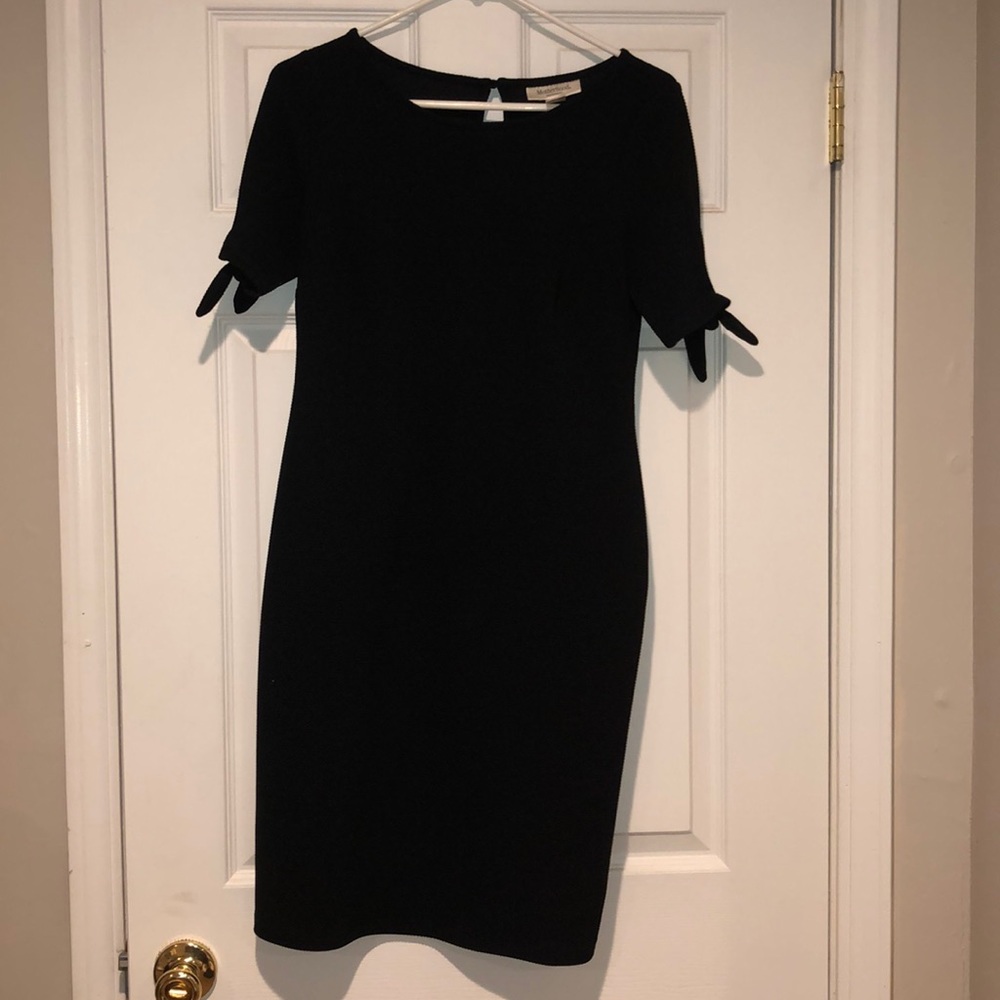 Motherhood Maternity black textured dress